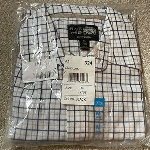 Boys Medium 7 8 NWT Long Sleeve Button Down Shirt Children’s Place White